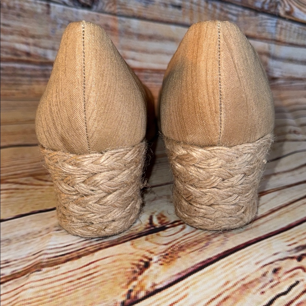 Soft Style Beige Peep-Toe Wedges Size 8.5 - Picture 4 of 15